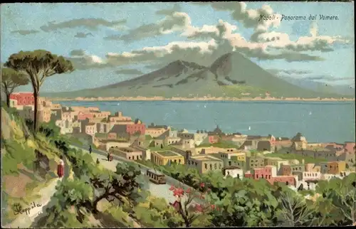 Künstler Ak Neapel Neapel Kampanien, Panorama dal Vomero
