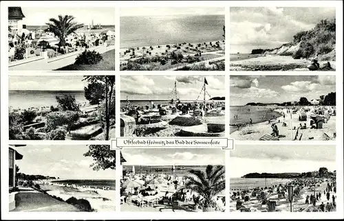 Ak Ostseebad Grömitz in Holstein, Strand, Teilansichten