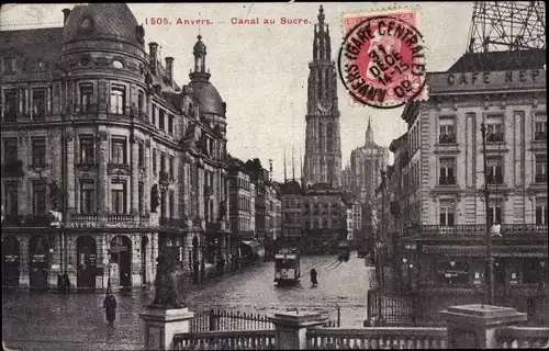 Ak Antwerpen Antwerpen Flandern, Zuckerkanal