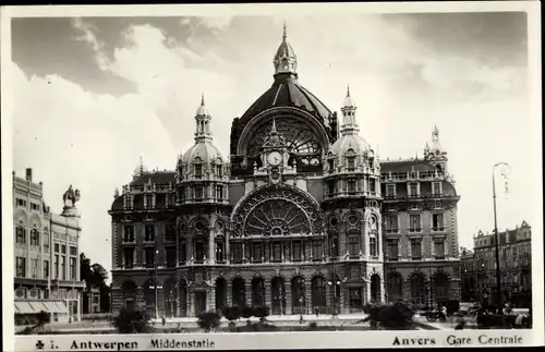 Ak Antwerpen Antwerpen Flandern, Hauptbahnhof