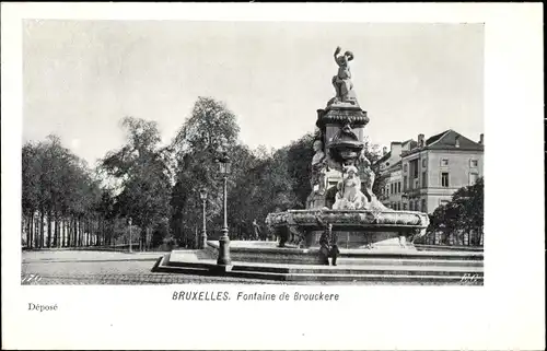 Ak Bruxelles Brüssel, Brouckere-Brunnen