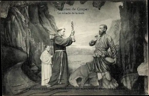 Ak Crupet Wallonien Namur, Crupey, Grotte des Heiligen Antonius von Padua