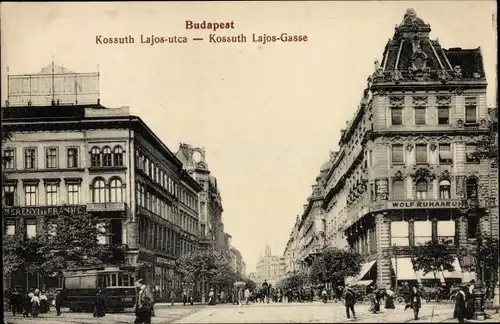 Ak Budapest Ungarn, Kossuth Lajos-Gasse