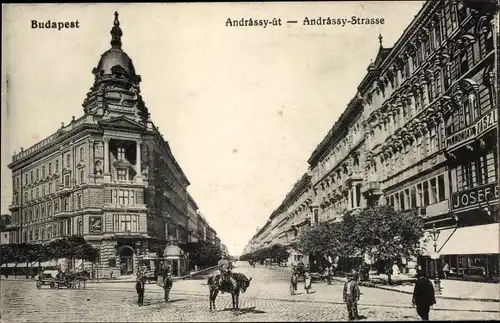Ak Budapest Ungarn, Andrassy Straße