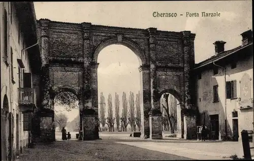 Ak Cherasco Cuneo Piemonte, Porta Narzole