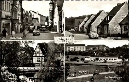 Ak Itzehoe in Holstein, Breite Straße, Planschbecken, Klosterhof, Kösliner Straße