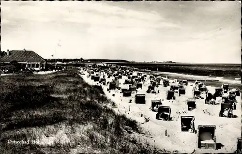 Ak Hohwacht an der Ostsee, Strand, Strandkörbe