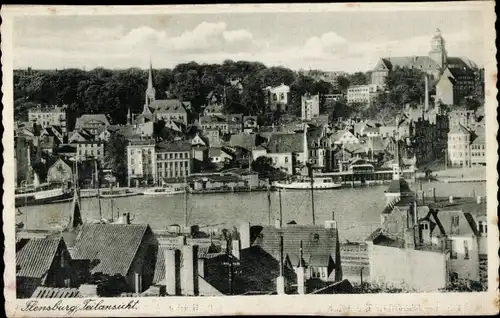 Ak Flensburg in Schleswig Holstein, Teilansicht