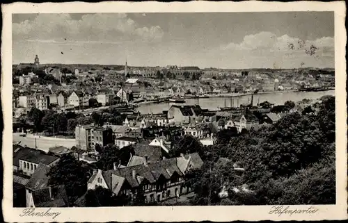 Ak Flensburg in Schleswig Holstein, Hafen
