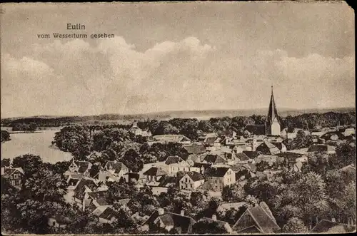 Ak Eutin in Ostholstein, Blick vom Wasserturm, Kirche, Ortsansicht