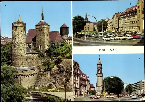 Ak Bautzen in der Oberlausitz, Reichenturm, Platz der roten Armee