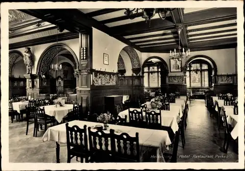 Ak Heidelberg am Neckar, Hotel Perkeo, Innenansicht, Speisesaal
