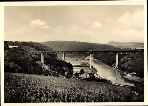 Ak Hann. Münden in Niedersachsen, Werratalbrücke der Reichsautobahn Kassel Göttingen