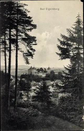 Ak Elgersburg in Thüringen, Blick auf den Ort, Schloss