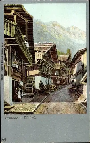 Ak Brienz Kanton Bern, Straßenpartie