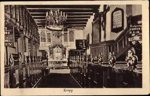 Ak Kropp in Schleswig, Inneres, Kirche, Orgel