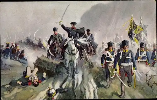 Künstler Ak Die Völkerschlacht 1813, General Blüchers Sieg an der Katzbach