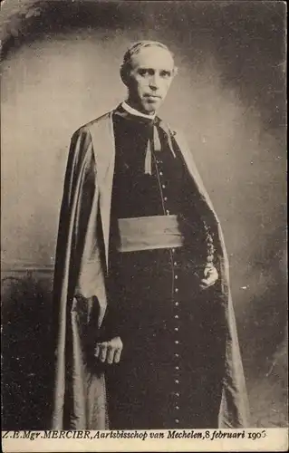 Ak Mgr. Mercier, Erzbischof von Mechelen