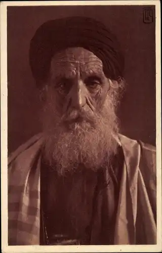 Judaika Ak Typen des Orients, Alter Rabbi