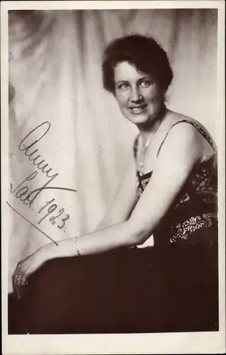 Foto Ak Schauspielerin Anny Leip, Portrait, Autogramm