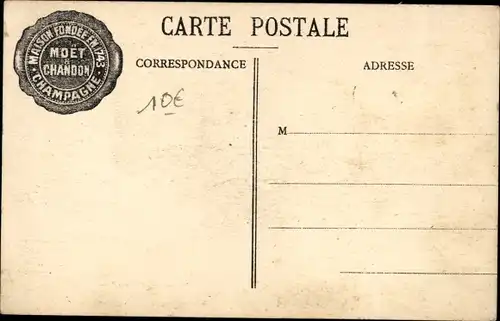 Ak Marne, Moet et Chandon, Lagerung von Weinen in Flaschen