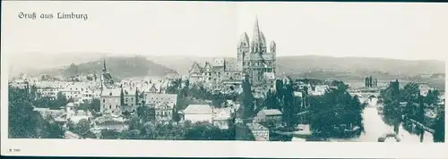 Klapp Ak Limburg an der Lahn, Stadtpanorama