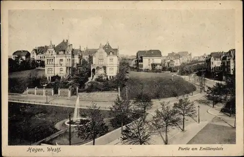 Ak Hagen in Westfalen, Partie am Emilienplatz