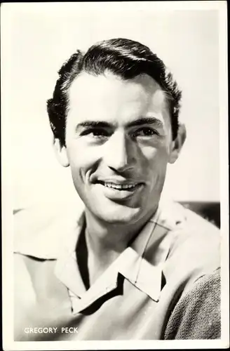 Ak Schauspieler Gregory Peck, Portrait