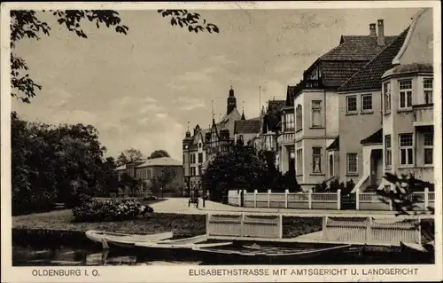 Ak Oldenburg, Elisabethstraße, Amtsgericht, Landgericht