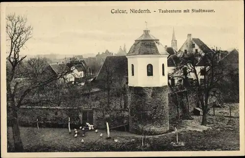 Ak Kalkar Niederrhein, Taubenturm, Stadtmauer