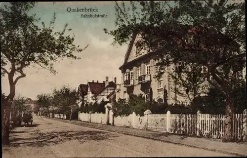 Ak Quakenbrück in Niedersachsen, Bahnhofstraße