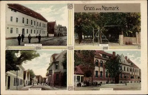 Ak Neumark in Sachsen, Gasthof, Dorfstraße