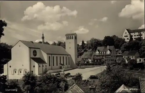 Ak Starnberg in Oberbayern, Teilansicht, Kirche