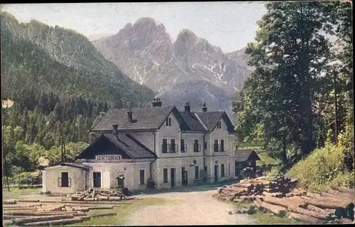 Ak Gstatterboden Admont Steiermark, Bahnhof, Reichenstein