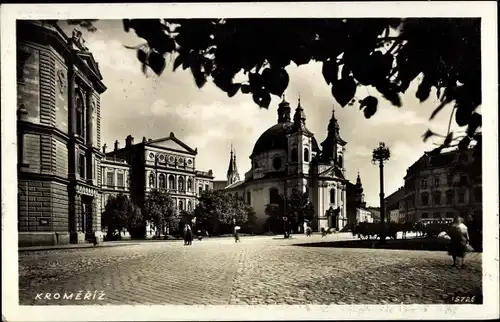 Ak Kroměříž Kremsier Region Zlin, Platz, Kathedrale