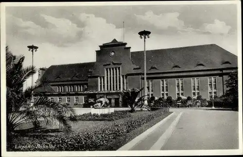 Ak Legnica Liegnitz Schlesien, Bahnhof