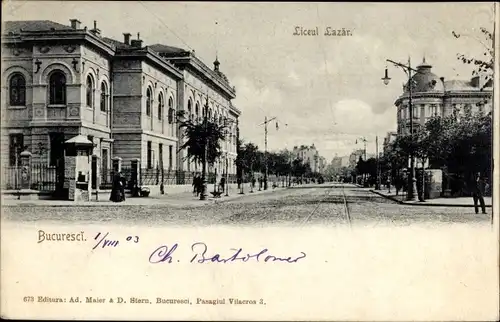 Ak București Bukarest Rumänien, Liceul Lazar