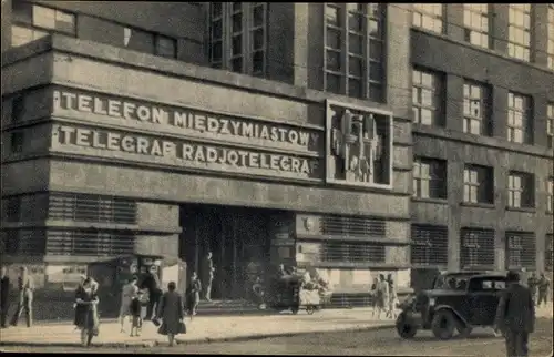 Ak Warschau Polen, Post, Telekommunikation, Telegraph
