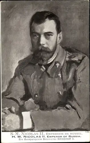 Künstler Ak Zar Nikolaus II. von Russland, Portrait