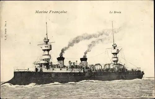 Ak Französisches Kriegsschiff, Le Bruix, Croiseur Cuirassé, Marine Francaise