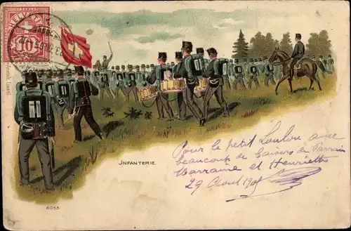 Litho Schweizer Armee, Infanterie