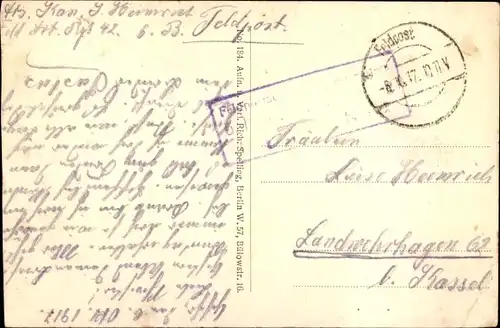 Ak Gefechtsbeobachtungsstand, deutscher Soldat, I WK