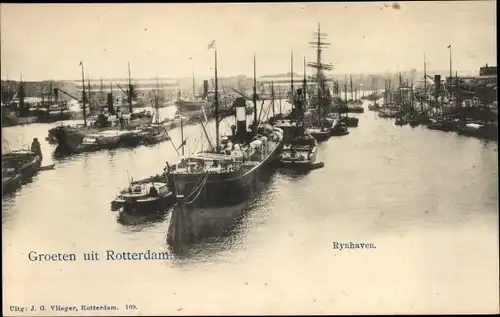 Ak Rotterdam Südholland Niederlande, Rijnhaven