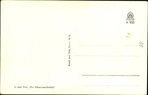 Ak Schauspieler Helmuth Schneider, Portrait, Film Schwarzwaldmühle, Autogramm