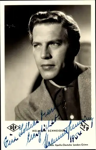 Ak Schauspieler Helmuth Schneider, Portrait, Ännchen von Tharau, Autogramm