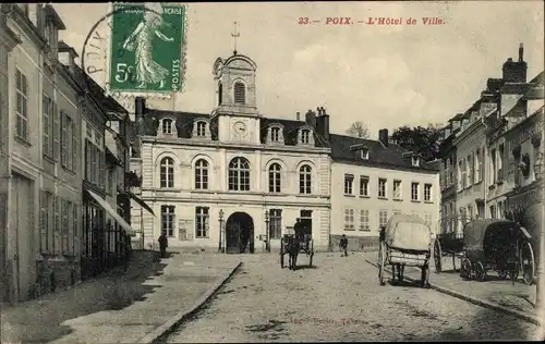 Ak Poix Somme, Rathaus