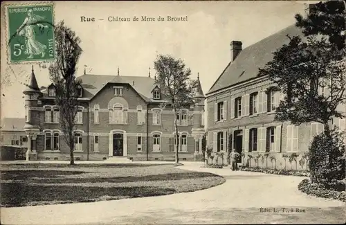 Ak Rue Somme, Chateau de Mme du Broutel