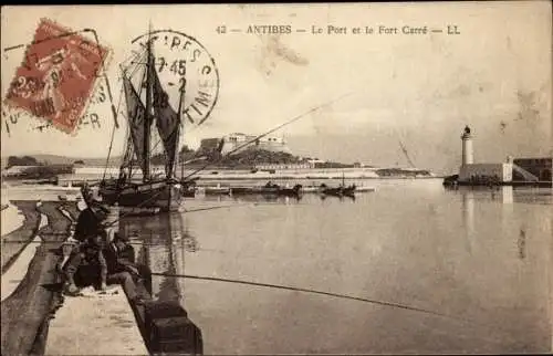 Ak Antibes Alpes Maritimes, Le Port, Fort Carré