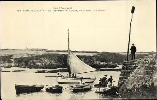 Ak Saint Briac sur Mer Ille et Vilaine, La Traversee au Fremur