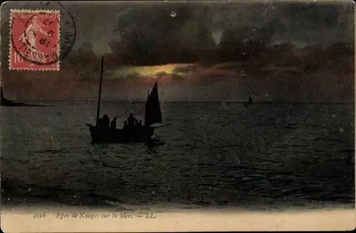 Ak Marseille Bouches du Rhône, Wirkung der Wolken auf das Meer